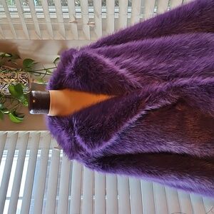 MR. YTG Purple Faux Fur Coat